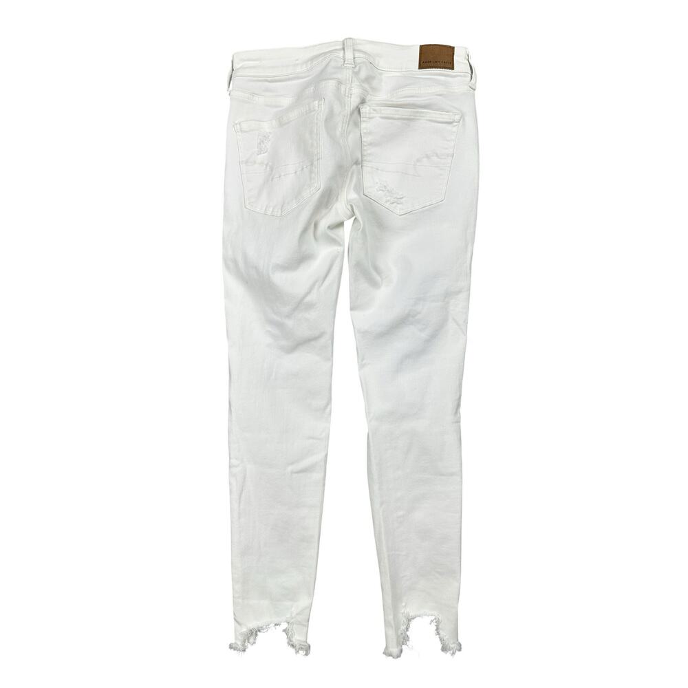 American Eagle Next Level Stretch Destroyed Jegging White — 6R - Picture 2 of 8